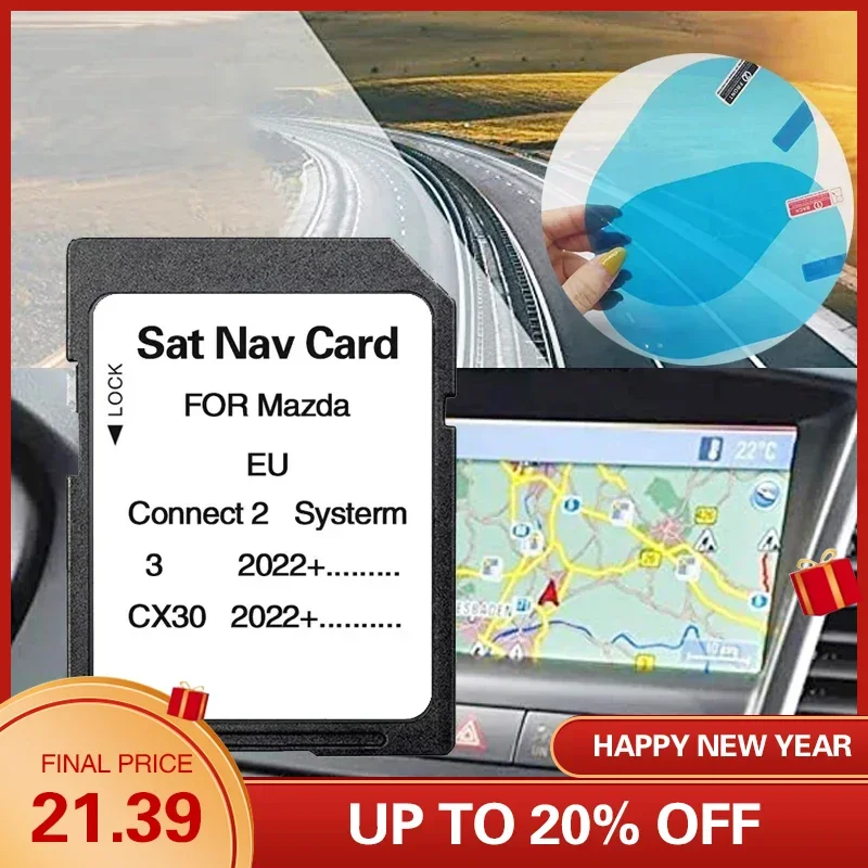 NOVÝ 2024 MAP Navigation SD Card GPS Connect 2 Systém pre Mazda 3/CX30 2022+ Multimedia EÚ Rusko Ukrajina Turecko