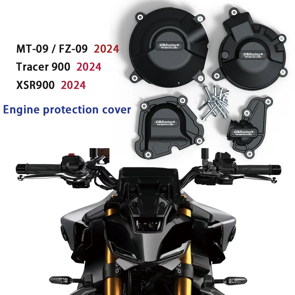 Nový 2024 MT09 Ochrana motocyklového motora pre Yamaha MT-09 / MT-09 SP / FZ-09 Tracer & Scrambler 2021-2024 / XSR900 2022-2024