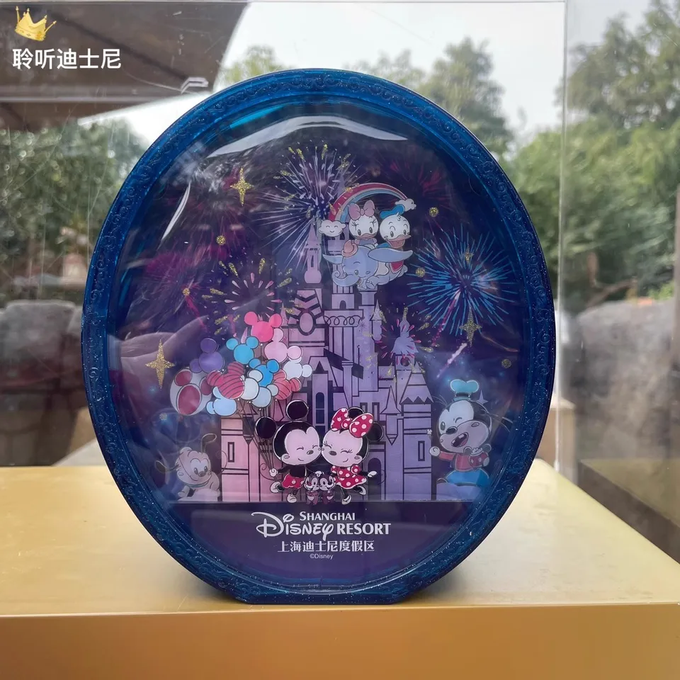 Nový 2024 Original Shanghai Disney Mickey Minnie Donald Duck Daisy Castle Fireworks GLEAGING Popcorn Bucket