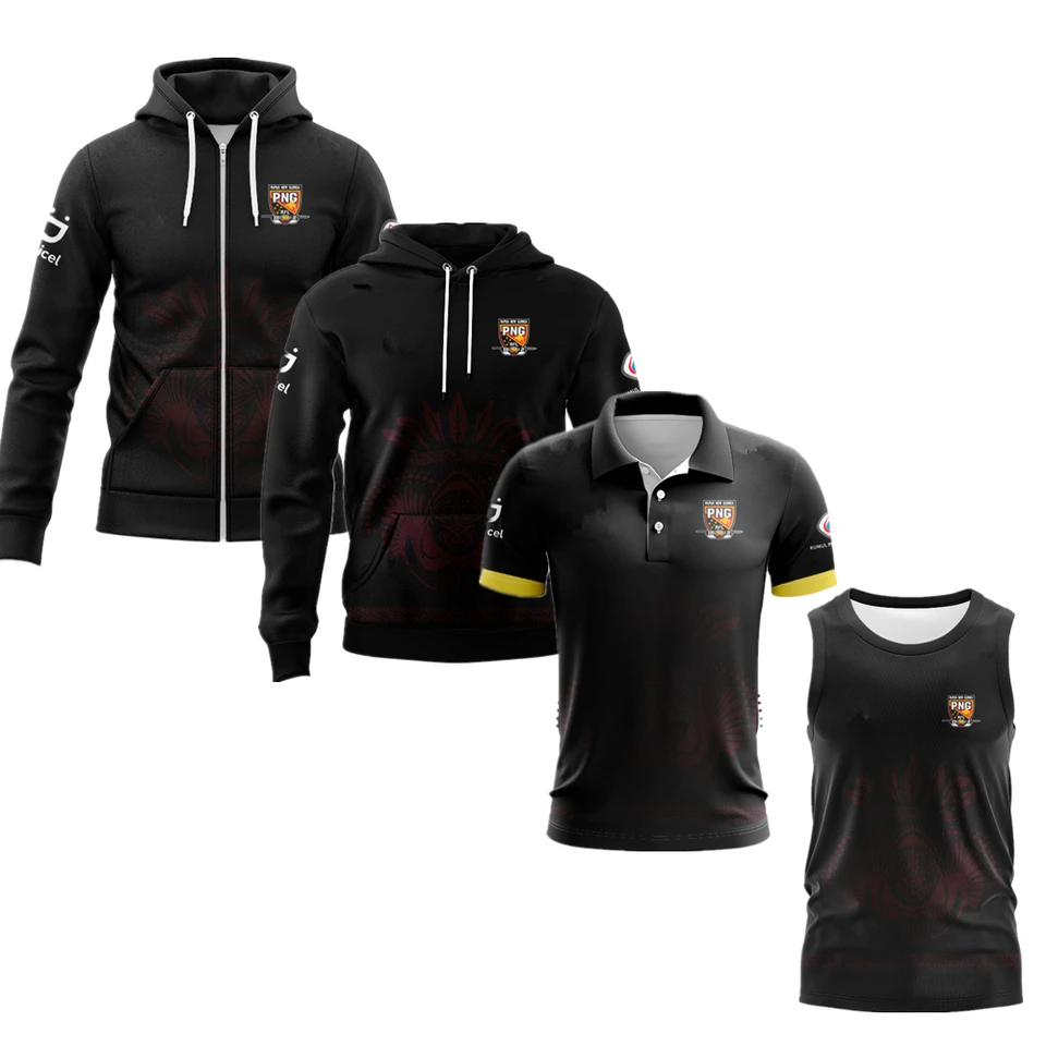 Nový 2025 PNG Rugby Jersey Hoodie bunda png rugby košeľa mikiny