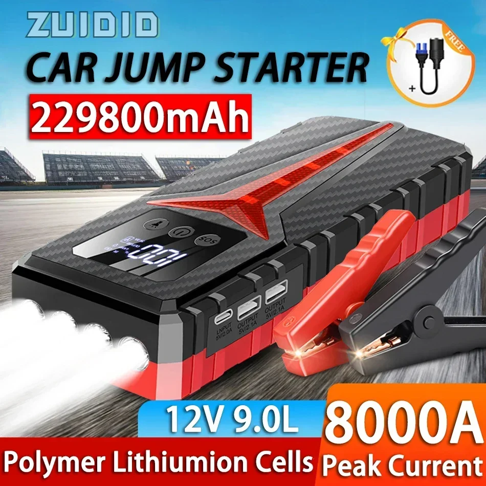Nový 229800 mAh skok automobilu prenosný prenosný výkon batérie Starter 12V benzíny a nafty