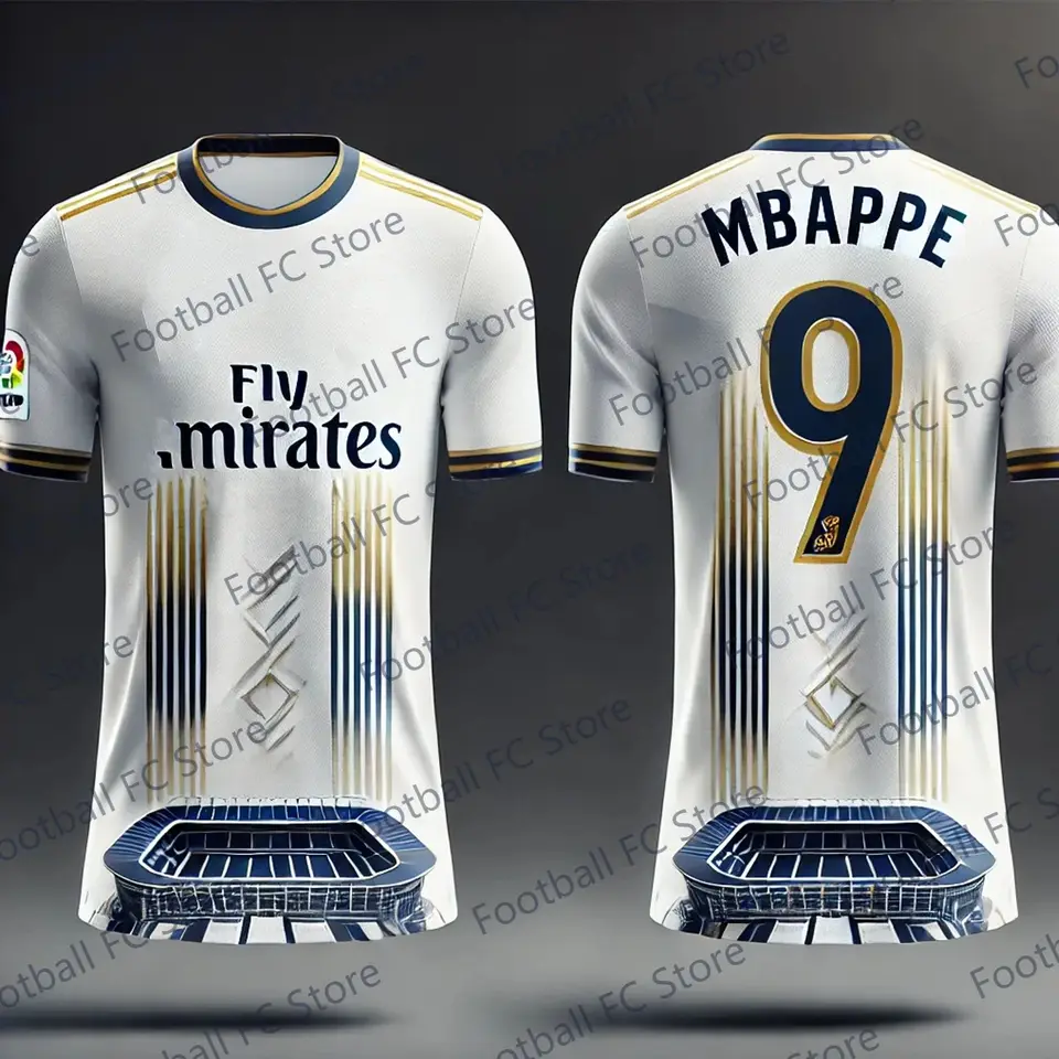Nový 24.-25. letný dres tričko Bernabeu Stadium Chatgpt Intelligent Design Edition Special Mbappe 9 futbalový dres