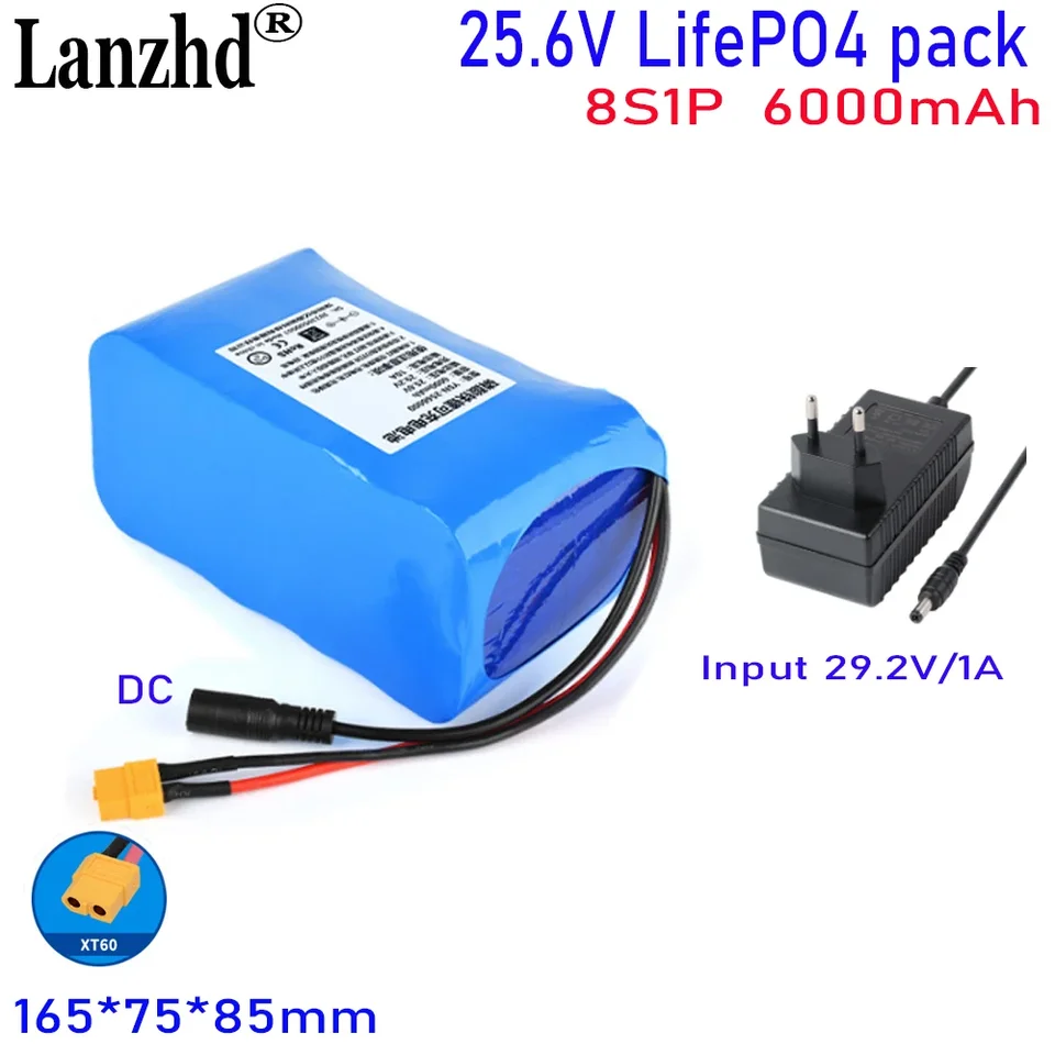 NOVÝ 32700 8S1P LIFEPO4 batéria 6000 mAh výstup 24 V 25,6 V pre mobilné napájacie zvukové LED svetlá Littiumfosfát fosforečnanu