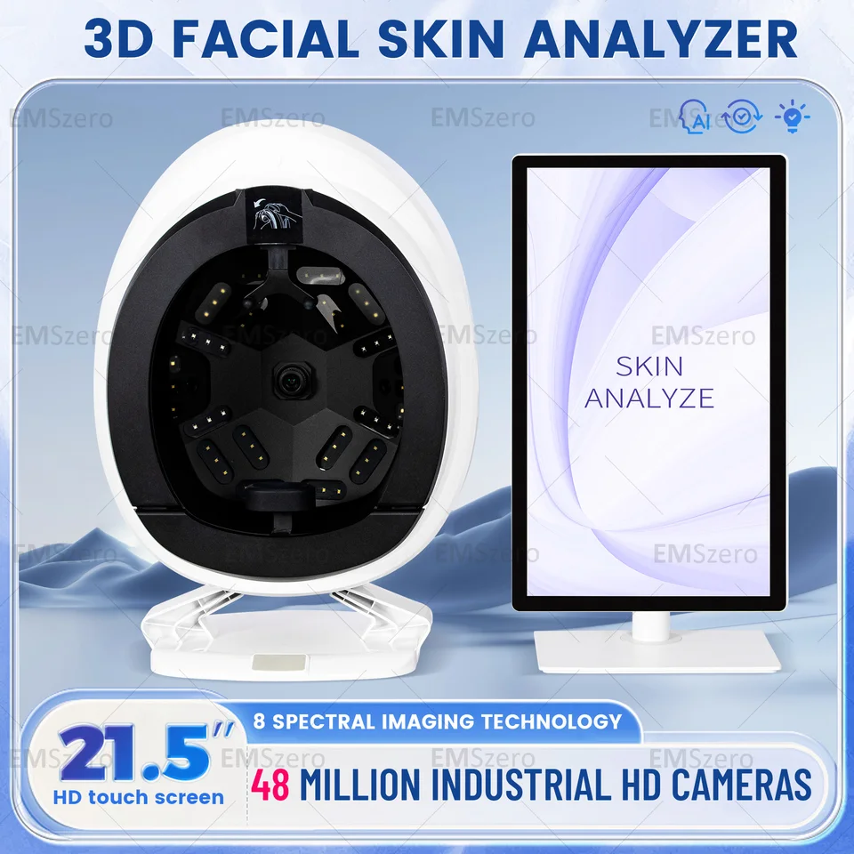 Nový 3D magický zrkadlo analyzátor pokožky Analýza tváre Machine Testera tváre UV analýza kozmetický salón Skinner Scanner 2025