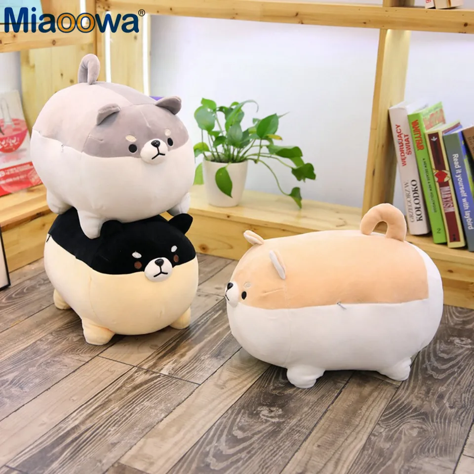 Nový 40/50 cm roztomilý Shiba Inu Dog Plys Hrace Fliched Soft Animal Corgi Chai vankúš vianočný darček pre deti