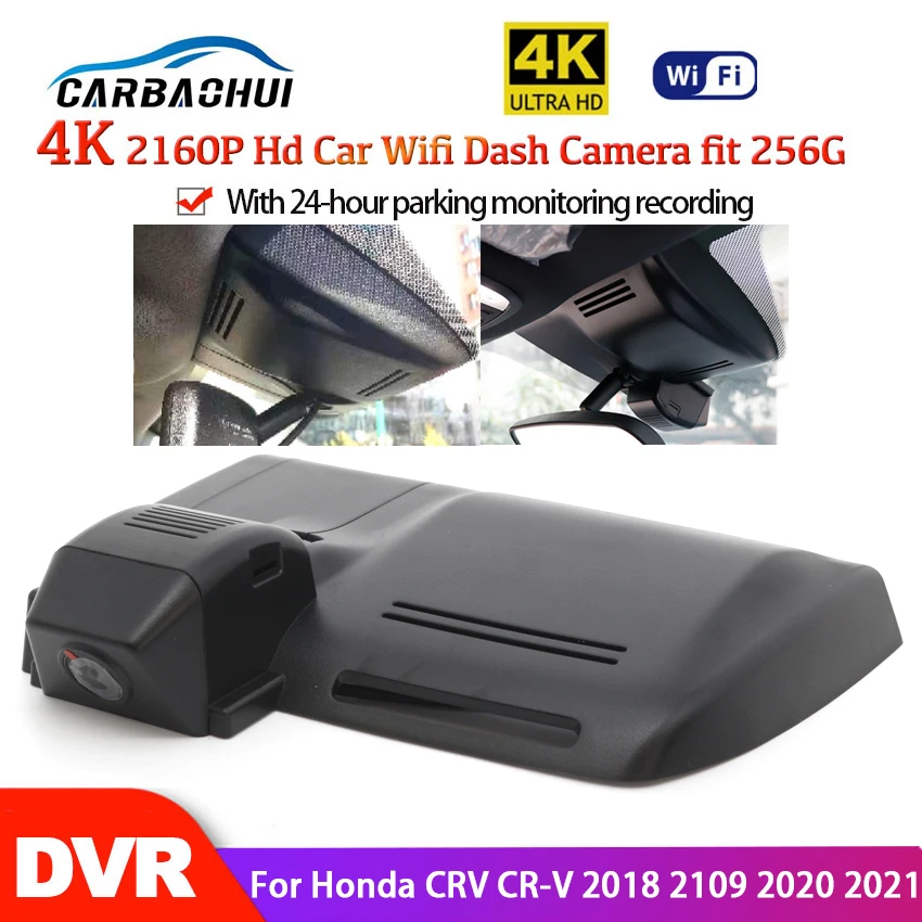 NOVÝ 4K FULL HD 2160P HIDDEN CAR DVR WiFi Dash Camera Video Recorder Dash Cam Vysoká kvalita pre Honda CRV CR-V 2018 2109 2020 2021