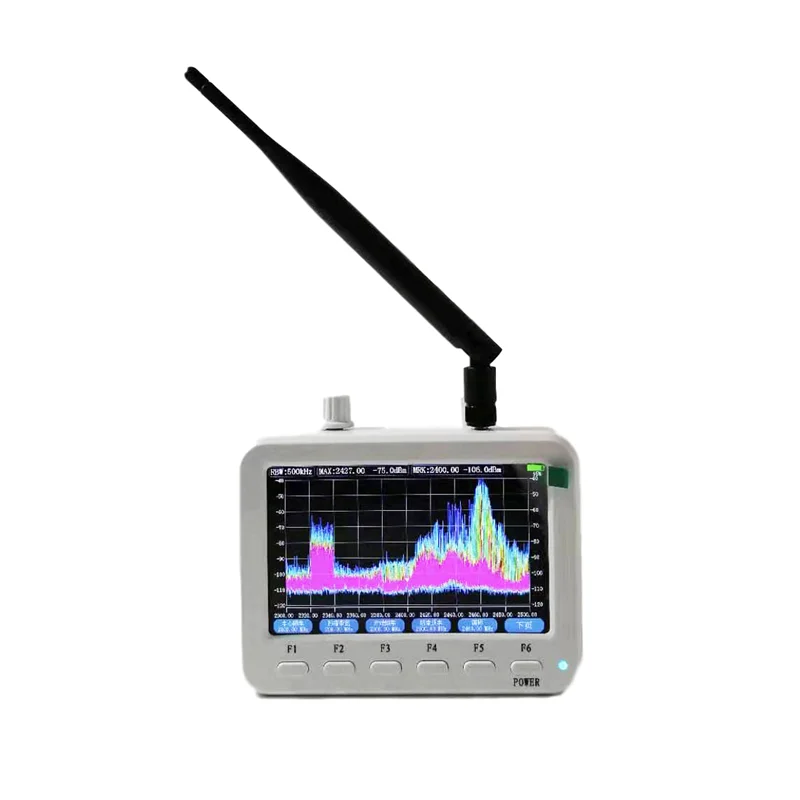 Nový 5,0 palcový LCD displej XT-127 2,7 GHz ručný analyzátor Analyzer frekvencia meracieho prístroja 10-2700MHz