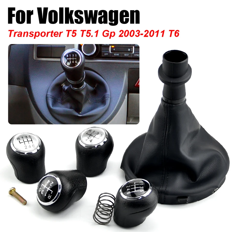 Nový 5 6 rýchlostných opierok Gaiter Boot Cover pre VW Transporter T5 T5.1 GP 2003 2004 2004 2005-2011
