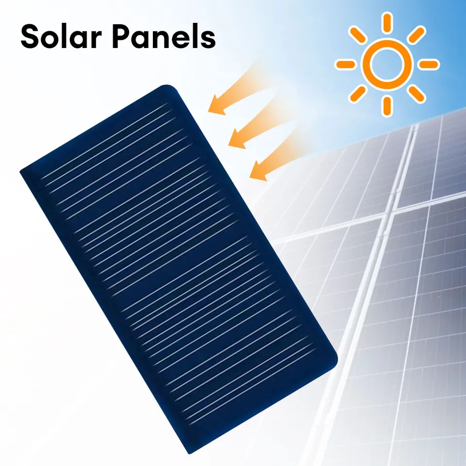Nový 5V 50 mA okrúhly čierny mini solárny panel 68*37 mm kempingové kremíkové nabíjanie nástroja Prenosný vonkajší lepidlá Polykryštalická polykryštalizácia