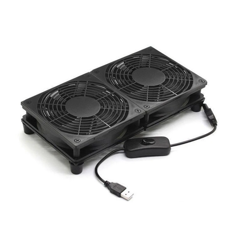 Nový-5V USB napájaný 120 mm 1800PRM herný PC Ventilátor 1 rýchlosť prenosného chladiaceho ventilátora vhodný pre smerovač prijímača TABLET TV.
