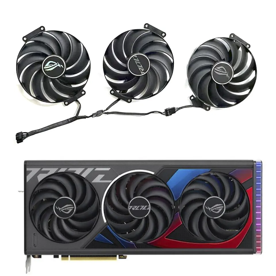 Nový 7pin 98 mm FD10015M12D DC 12V 0,45A GPU ventilátor vhodný pre Grafické chladenie grafickej karty ASUS ROG-STRIX-GEFORCE-RTX4070TI-O12G GRAMING