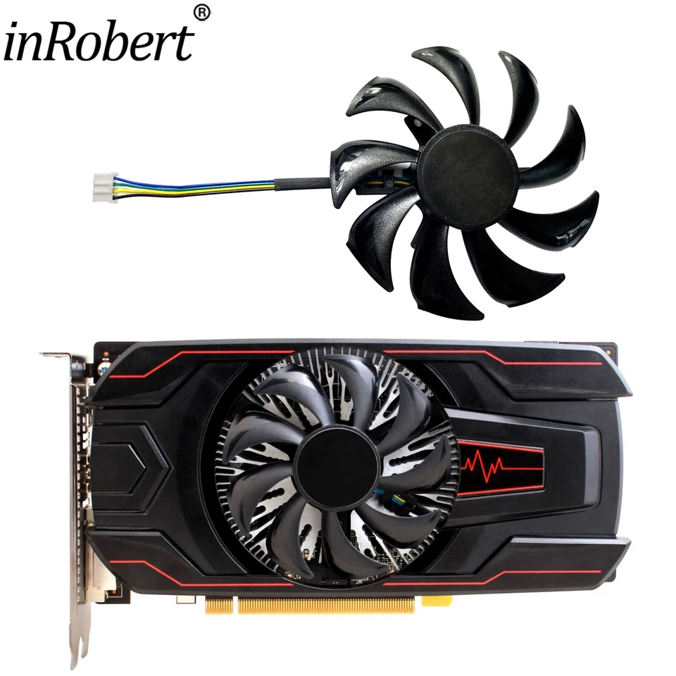 Nový 85 mm Dva guľôčkové ložisko Ventilátor chladiča za výmenu zafíru Pulse RX 560 4 GB T129215SU Grafická grafika Ventilátor pre grafické karty