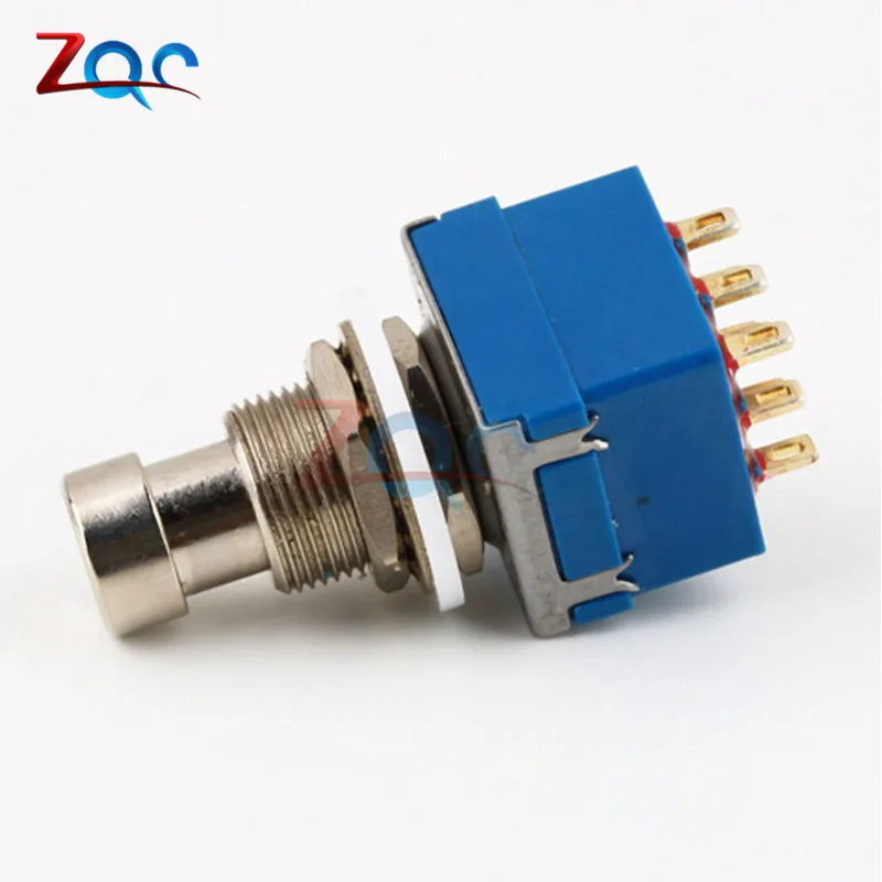 Nový 9-kolík 3pdt gitarové efekty pedálové boxy Stomp Foot Metal Switch True Opass 9pin
