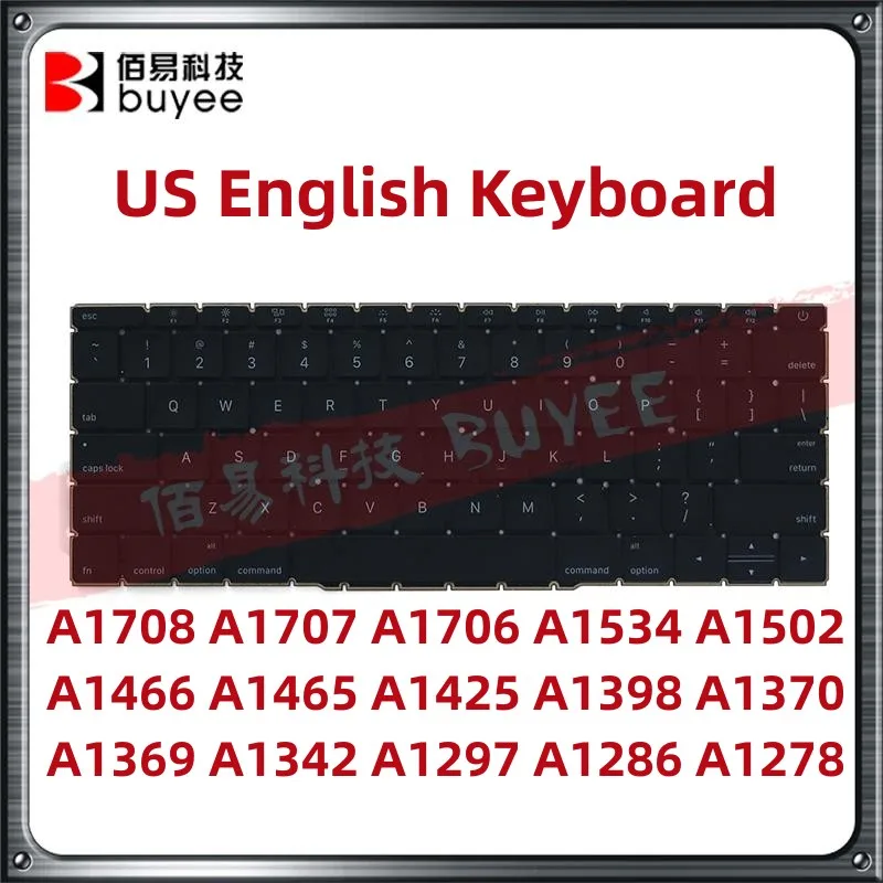 Nový A1708 A1707 A1706 A1534 A1502 A1466 A1465 A1425 A1398 A1370 A1369 A1342 A1297 A1286 A1278 US English Keyboard