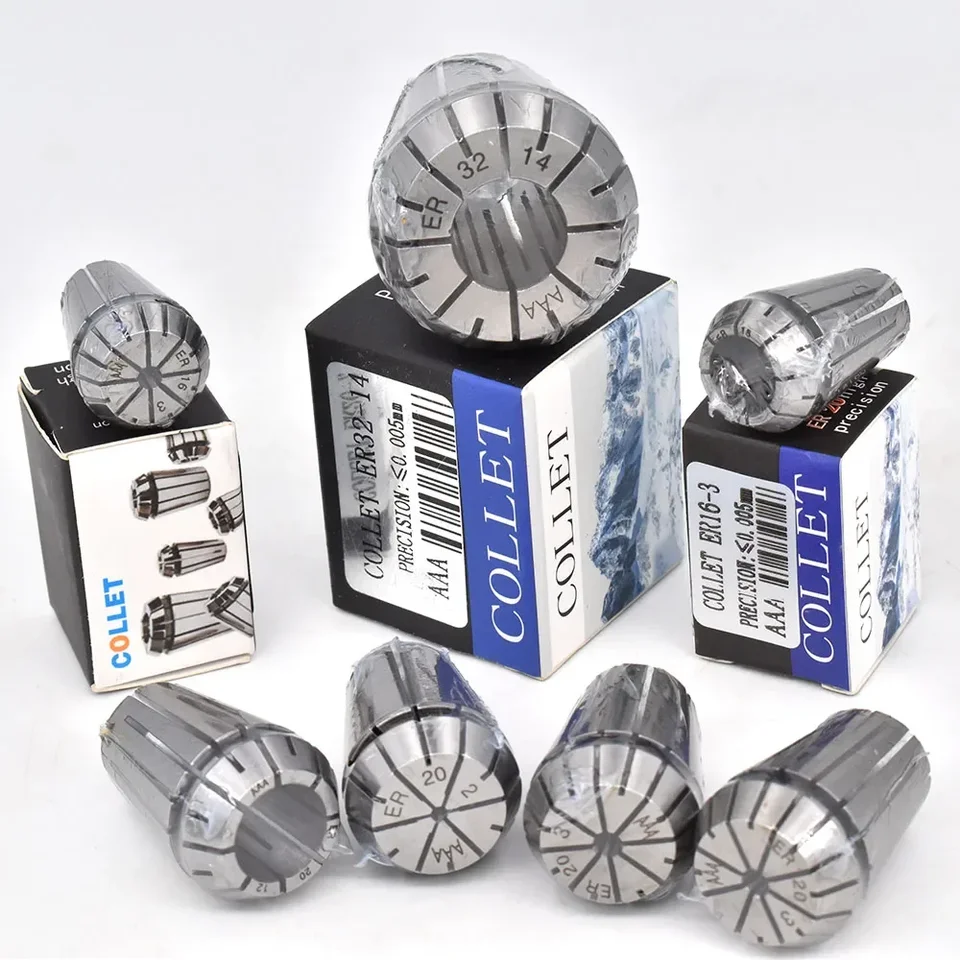 Nový AAA stupeň 12ks/set ER20 Collet Set 3-13 mm 1/8 Spring Collet Chuck Presnosť 0,005 mm CNC frézka