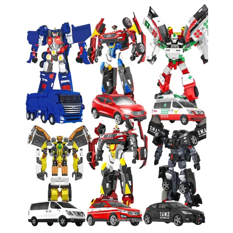 Nový absurdný deformačný automobil Carboted Cartoon Hello Transform Boys zdeformovaný robotický akčný figúrka záchranár