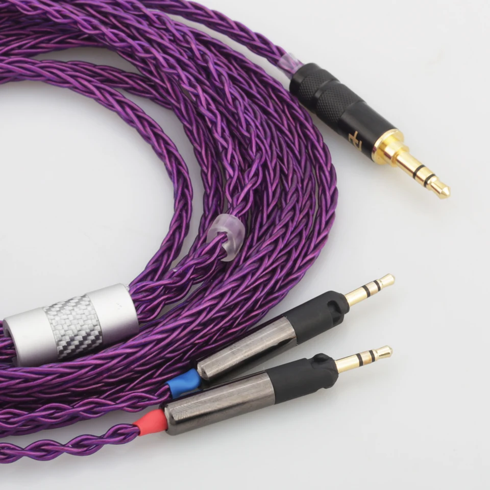 Nový audiokrast HIFI 3,5 mm stereo 8 jadrá 7n OCC strieborný kábel R70X pre slúchadlá pre slúchadlá ATH-R70X R70X R70X5