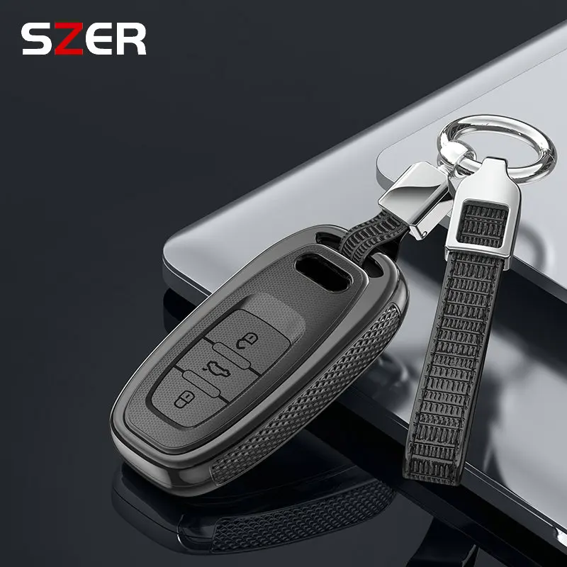 Nový automobil Ab Car Remoy Smart Key Case shell FOB pre Audi A1 A3 A4 A5 A6 A7 A8 Q3 Q3 Q5 Q7 2009-2015 Kľúčové príslušenstvo Keychain