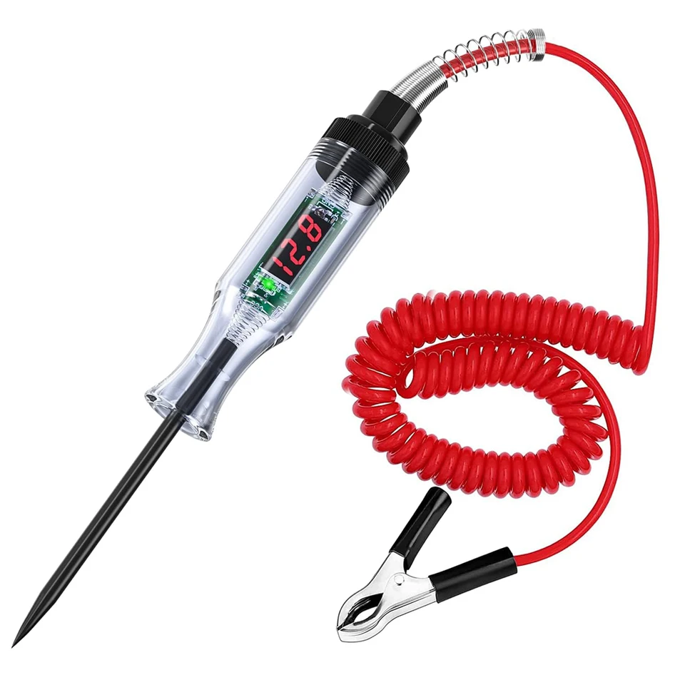 Nový automobilový napätie Tester Tester Auto 6v 24v Nástroje Diagnostická sonda Test pero Bulb Bulb Elektrické meracie pero náradie