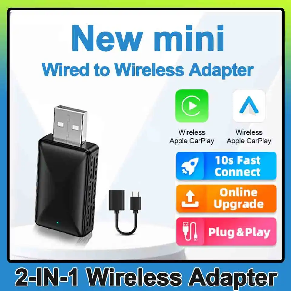 Nový bezdrôtový CarPlay Android Auto bezdrôtový adaptér Smart Mini Box Plug and Play WiFi Fast Connect Universal pre Toyota