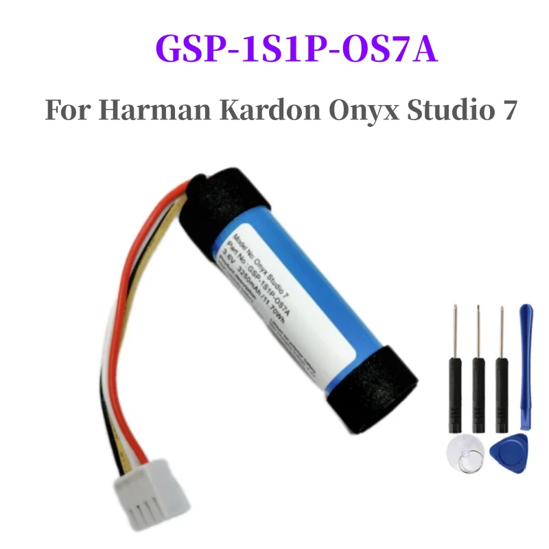 Nový bezdrôtový reproduktor Bluetooth GSP-1S1P-OS7A 3250 mAh Výmena batérie pre Harman Kardon Onyx Studio 7 batéria + náradie