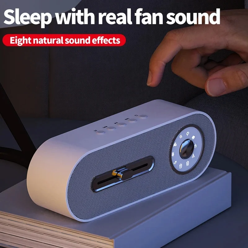Nový biely hluk Bluetooth hlas prírodného reproduktora Prenosné reproduktory spánku Subwoofer RGB Light Support TF Card / Aux / U Disk