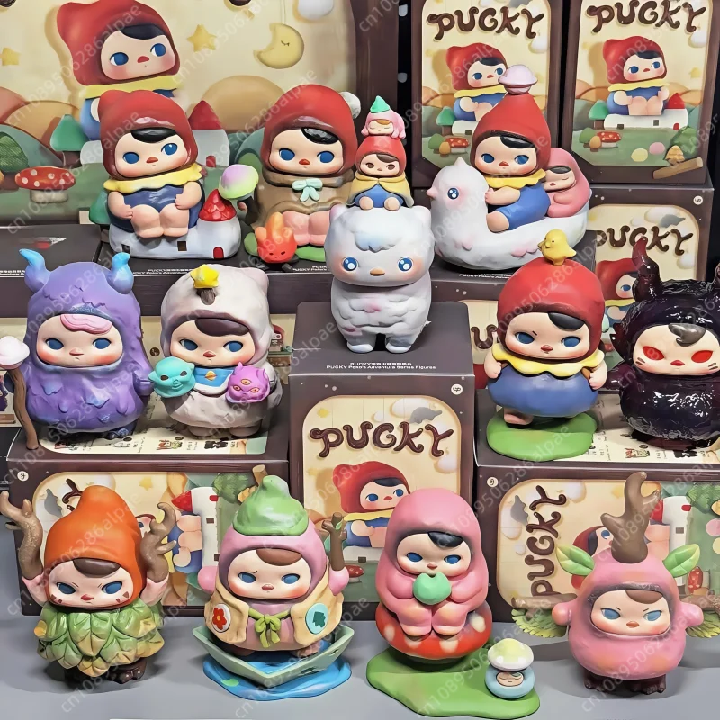 Nový Biqi Pucky Poko's Adventure Series Anime Action Figures Hračky roztomilé bábiky Zberateľné modely Kid vianočné trendy hračky