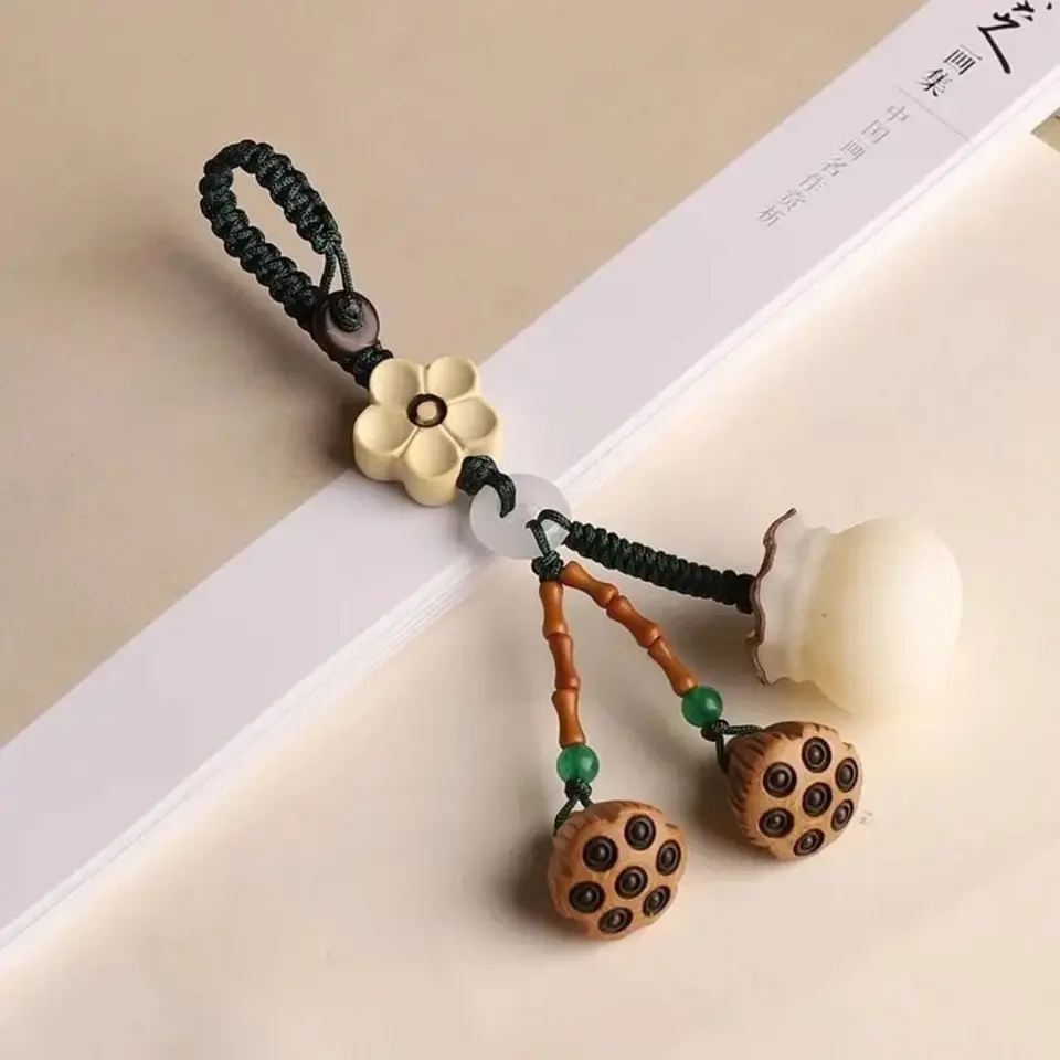 Nový bodhi lotos car keychain lianpeng peňaženka Bodhi Keychain Green Taomu lianpeng mobilný telefón Phone