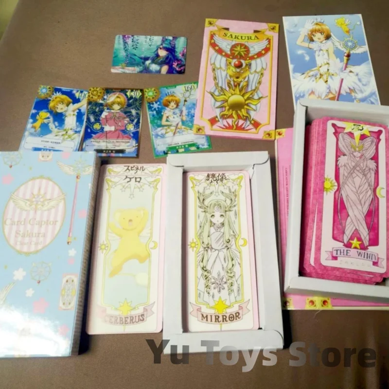 Nový box 59ks/set Anime Card Captor Kinomoto Sakura Kawaii postava Clow Card Sakura Card Tarot Cosplay rekvice Game Cards Gifts