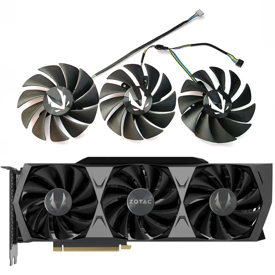 Nový CF9015H12S GA92S2U RTX 3080 3080TI 3090 TRINITY GPU ventilátor ， pre ZOTAC RTX 3090 3080 TRINITY 、 RTX 3070 VENTILÁRNE VENTILÁRNE VENTILÁRNE
