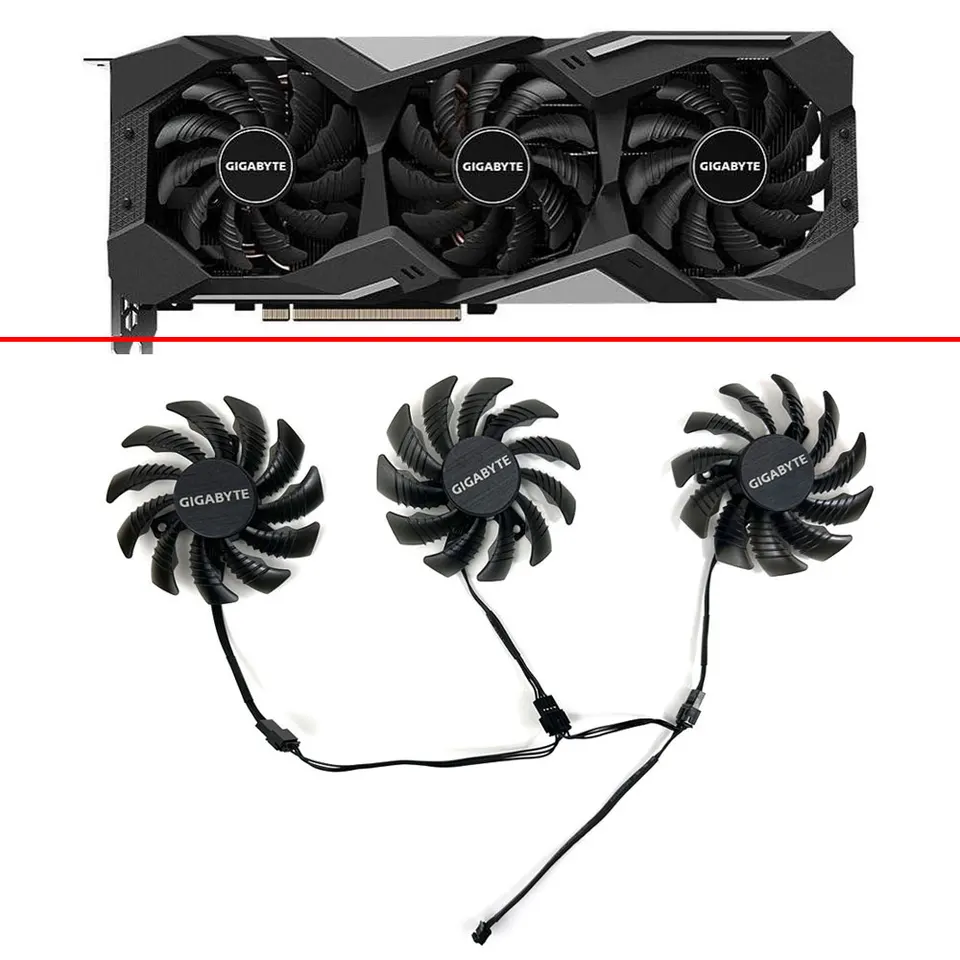 Nový chladiaci ventilátor 78 mm 4pin PLD08010S12HH GA81S2U pre gigabyte Radeon RX 5500 5600 5700 XT Graphics Card ventilátor
