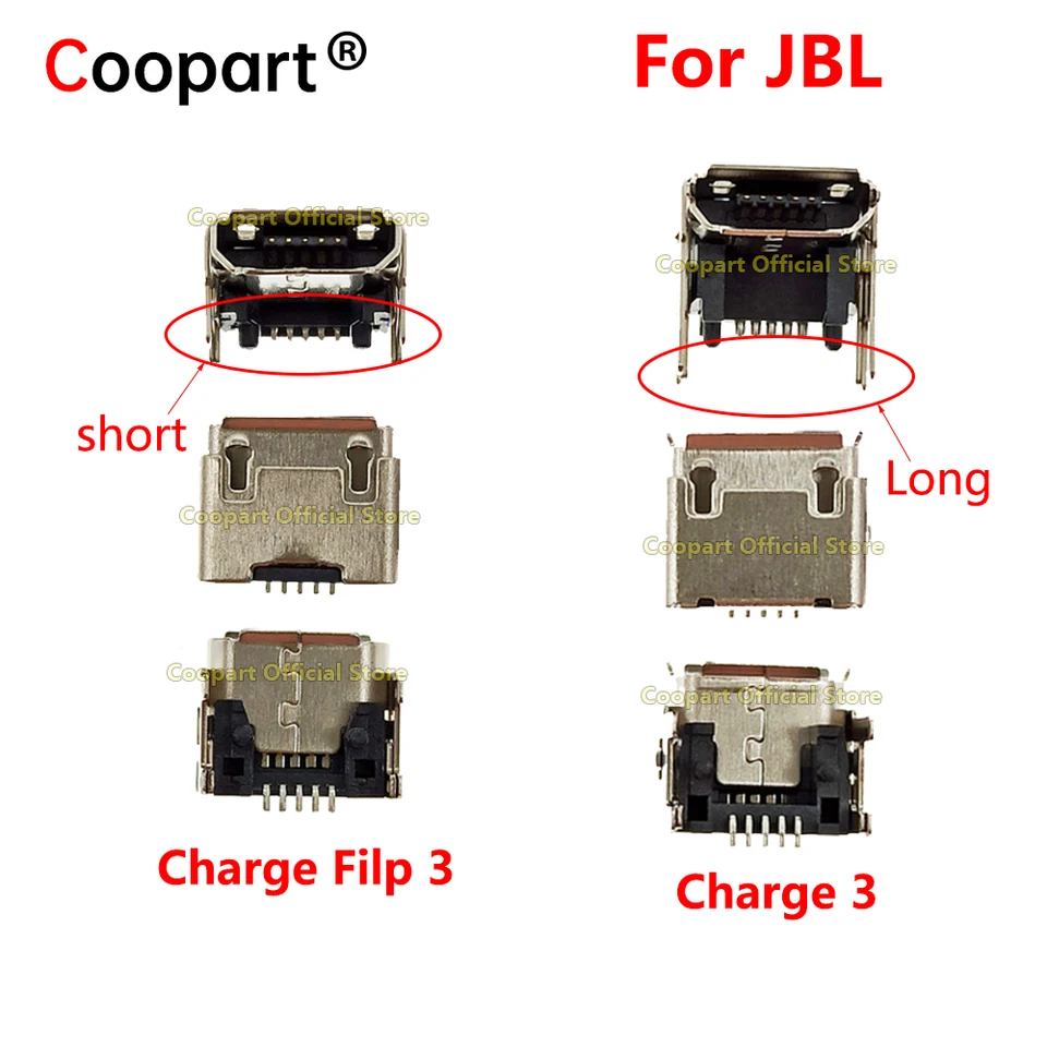 Nový Coopart pre JBL Poplatok Flip 3 Bluetooth Reproduktor Žena 5 PIN TYPE B MICRO MINI USB Nabíjací port konektor konektora konektora