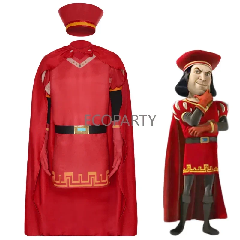 Nový cosplay anime lord Farquaad Cosplay kostýmy pre mužov dospelých Halloween kostýmy Shrek Cosplay role Platy Party Fancy Dress