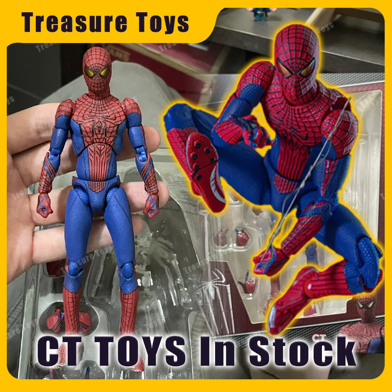 Nový CT Toys Spiderman Mafex 001 Andrew Garfield Peter Parker The Amazing Spider-Man Anime Action Figur Figur Custom