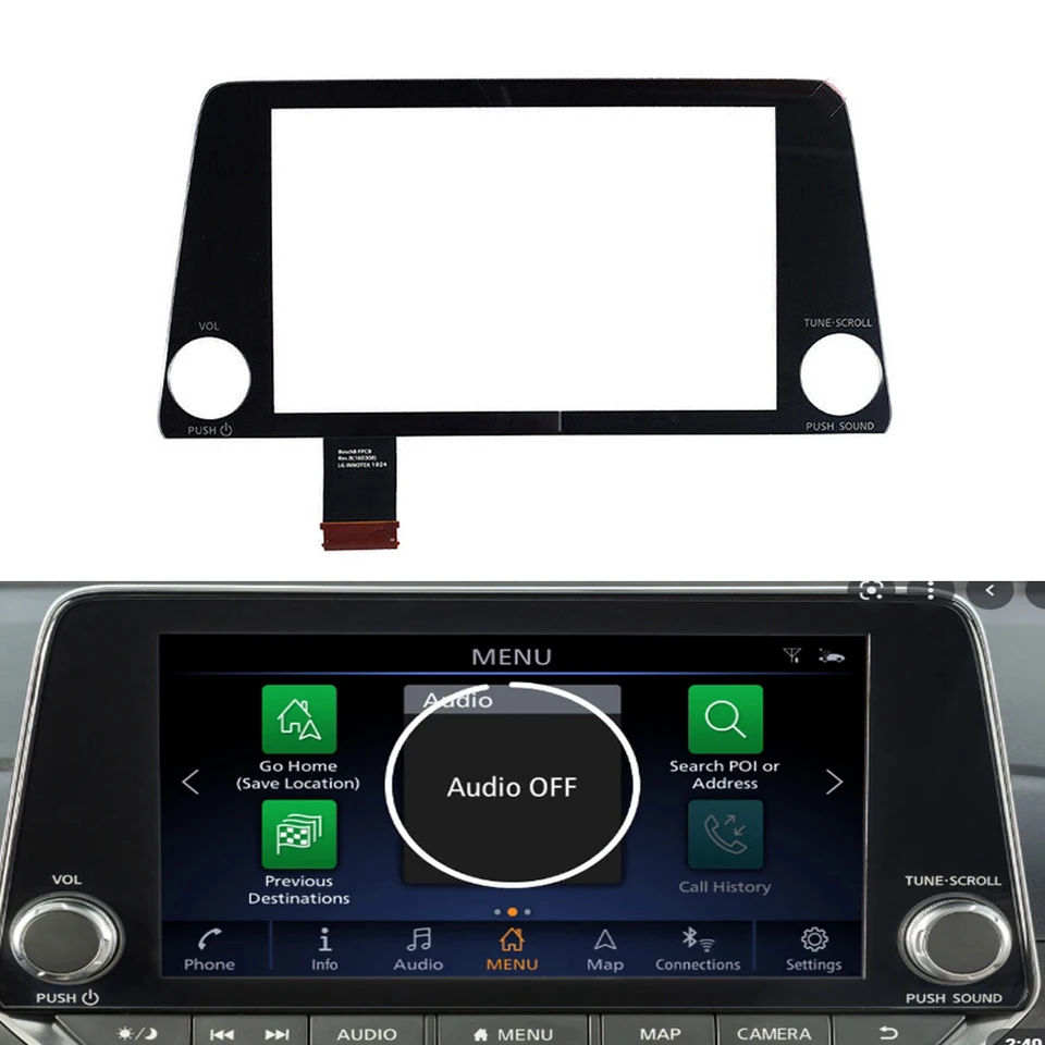Nový digitalizátor dotykovej obrazovky pre Nissan Sentra B18 2020-prítomný navigačný dotyk GPS 2591A-6LB5D