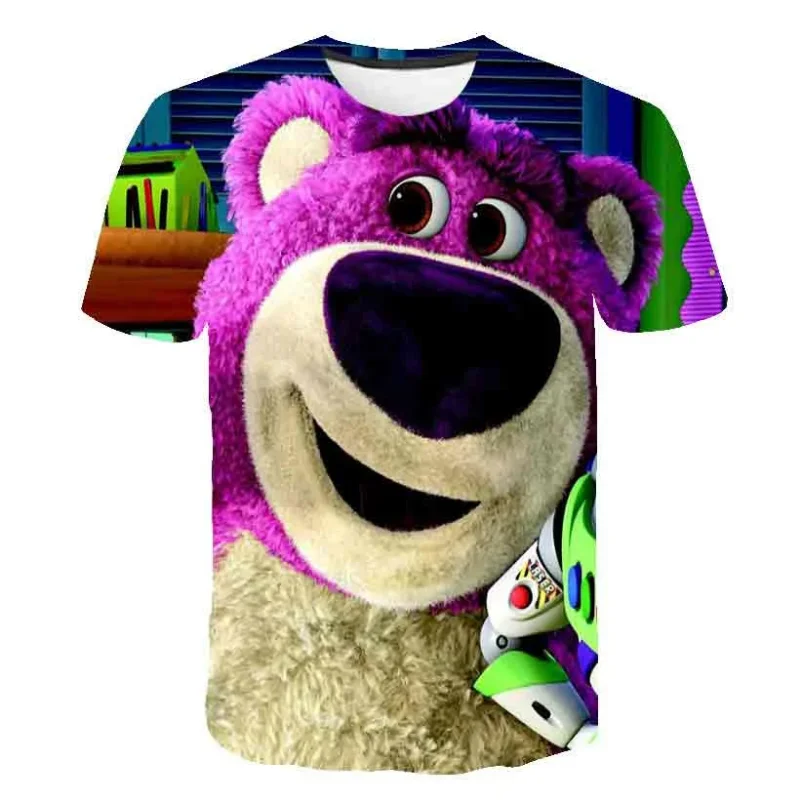 NOVÝ DISNEY Pánsky tričko s tričkami Hračky 4 s krátkym rukávom BUZZ LESPYEAR Pánske tričko Lots-O'-Huggin 'Bear Top 3D tlačené pánske oblečenie