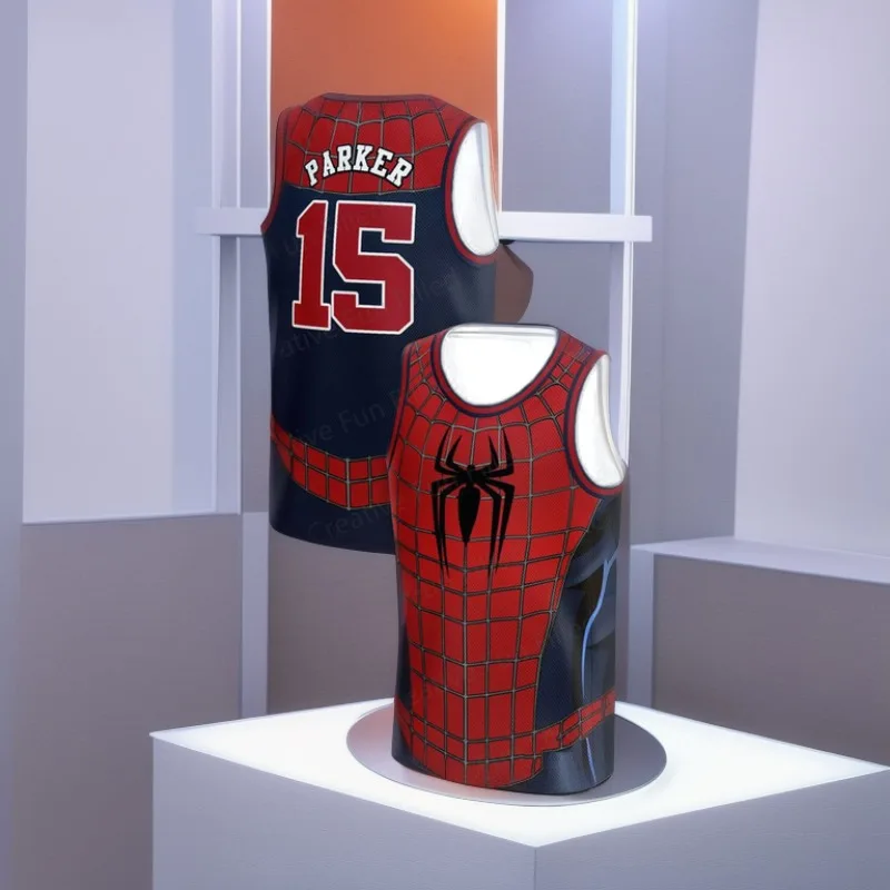 Nový dizajn 2024 Parker#15 Spider-Man Basketball Edition Fans Fans Súprava špeciálna edícia Jersey Training Uniform Basketball Jersey