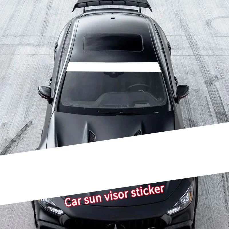 Nový dizajn automobilu Slnko automatické predné nálepky na čelné sklo Banner Stripe Sport Sport Decals Anti UV Teplo