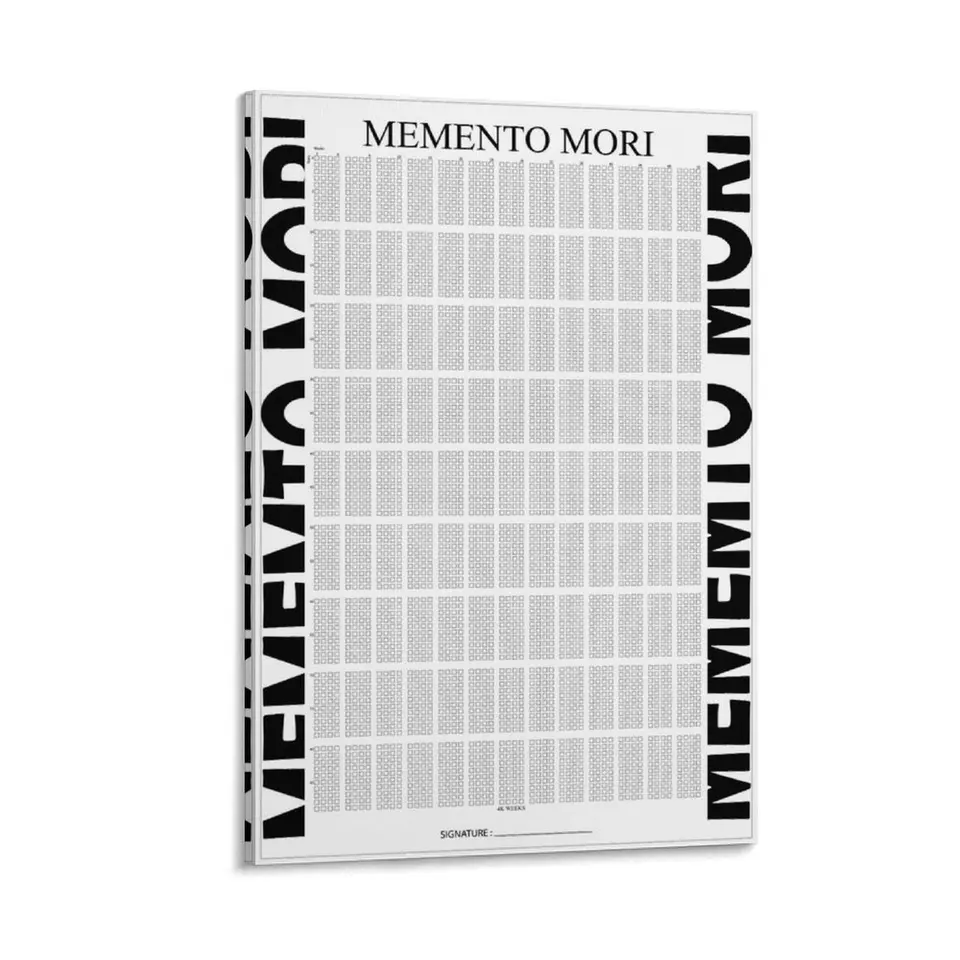 Nový dizajn memento Mori s podpisom biele pozadie - životný kalendár maľba nástenné plagáty