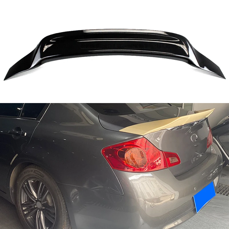Nový dizajn pre Infiniti G35 G37 G25 Q40 4 Sedan Soiler Soiler 2007 až 2015 R Vysoko kvalitný ABS od spoločnosti Gloss Black Carbon Fiber