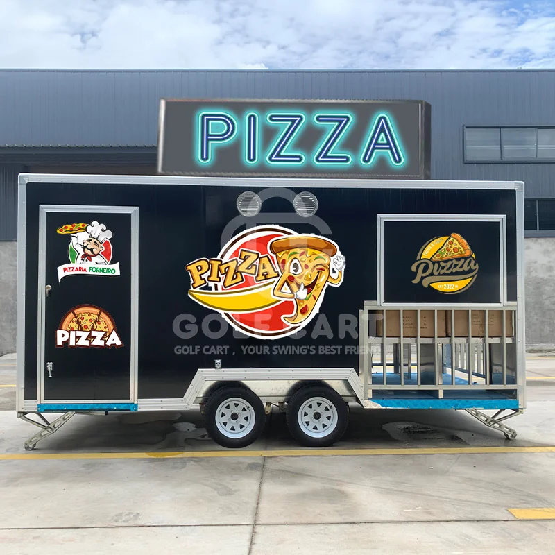 Nový dizajn prispôsobiteľný potravinový príves pre párky v rožku, hamburgery a pizza BBQ v USA