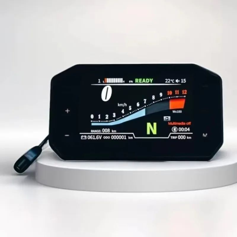 Nový DKD TFT s Can-Bus Communication Electric Motocycle Voliteľný prístroj LCD zobrazovací tafometer s továrnou cenou