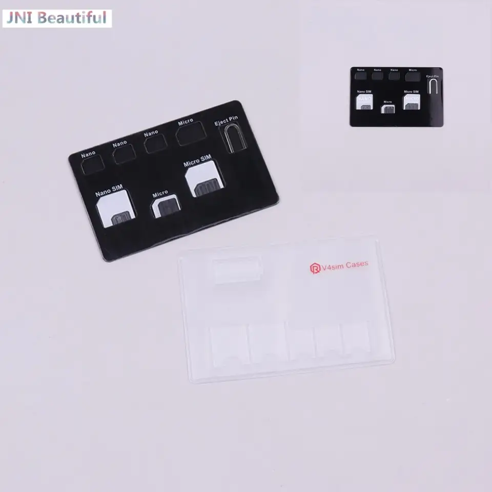 Nový držiak na SIM SIM SIM SIM a MicroSD CARD Storage a PIN s telefónom zahrnuté SIM Mobile Telefón SIM karta