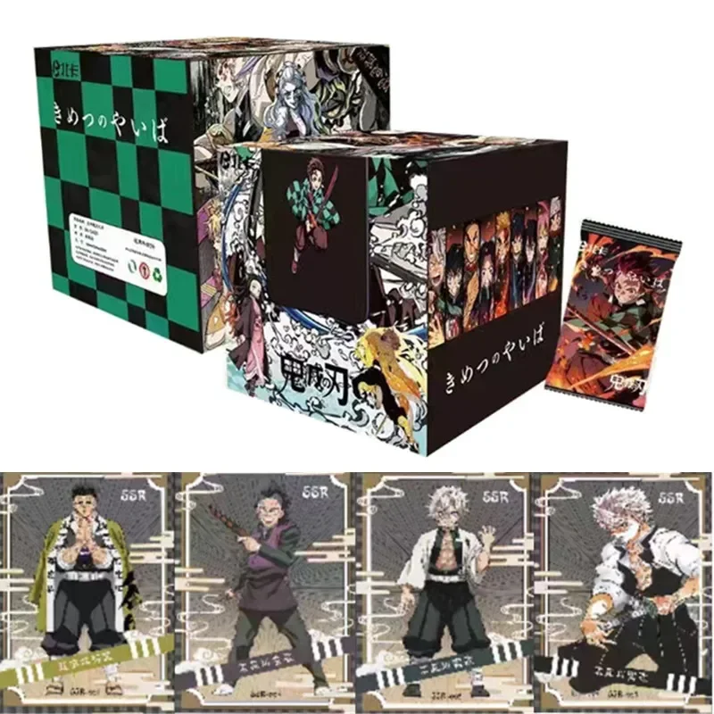 Nový démon Slayer Anime Collectible Card Tanjirou Nezuko Inosuke Rare Character Game Card Card Kids hračky Halloween vianočný darček