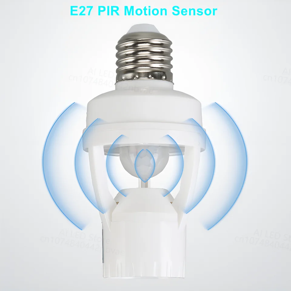 Nový E27 Plug 360 stupňov PIR Indukcia Infračervený snímač Integramu Smarb Sumen Socket Sklad