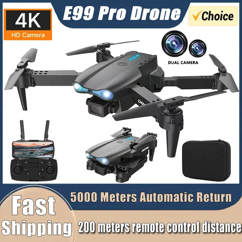 Nový E99Pro RC Drone 4K Professin so širokým uhlom dvojitého HD fotoaparátu RC RC vrtuľník 5G WiFi FPV Hold Hold Sell Sell