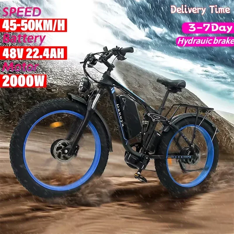 Nový elektrický bicykel 2000 W Elektrický bicykel 48v22.4ah batéria 26 palcov pre dospelých Ebike Hydraulická bicykel bicykla