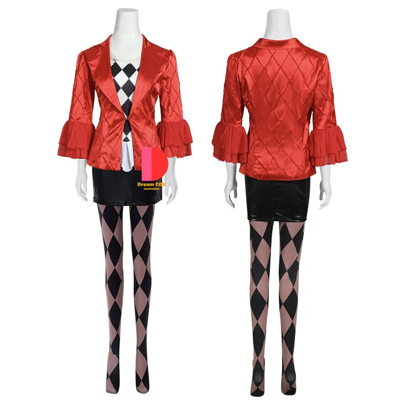 Nový film Joker Girl Cosplay kostým červený oblek dievča Lady Gaga Quinn Cosplay kostým Joker 2 filmy Cosplay halloween hranie oblečenia