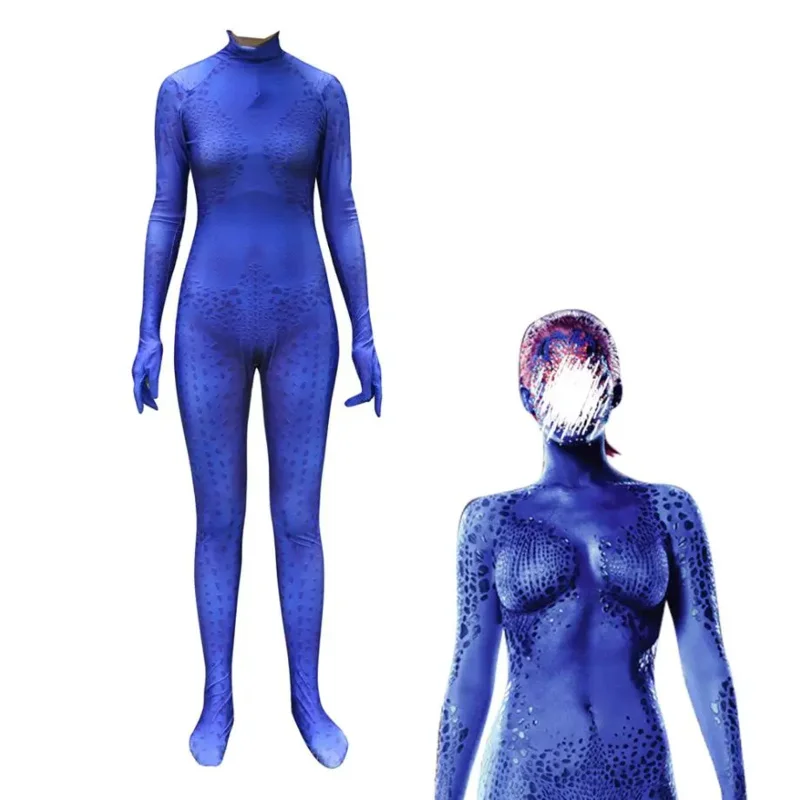 Nový film X-Men Cosplay kostýmy Raven Darkallme Blue Laminate Suckingsuck MyStique Halloween Party Suit Kids Dospelý