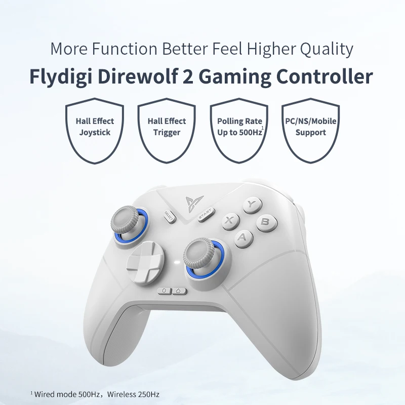 Nový Flydigi Direwolf 3/2 Ovládač lepšia sála Joystick Spúšťací spúšťací motor s bezdrôtovými podporami Gamepad PC/NS/Android/iOS